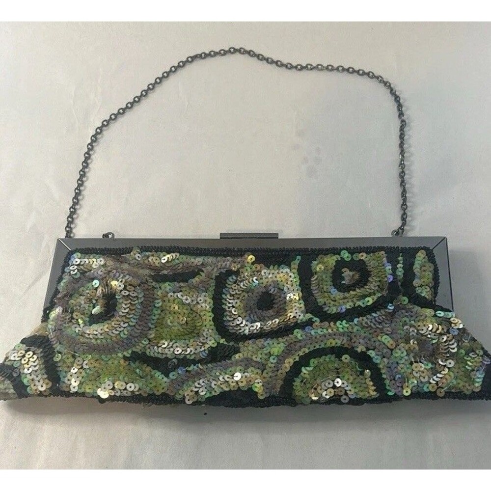 New York & Co. Black Beaded & Silver, Green, Black , Mauve Sequins Evening purse